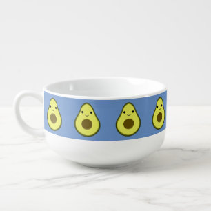 Cute Kawaii Avocado Soup Mug