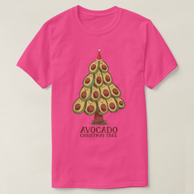 Cute Kawaii Avocado Tree Christmas Tree Avocado  T-Shirt (Design Front)