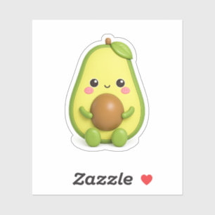 Cute Kawaii Avocado Vinyl Sticker