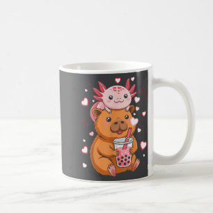 Cute Kawaii Axolotl Capybara Bubble Tea Boys Girls Coffee Mug