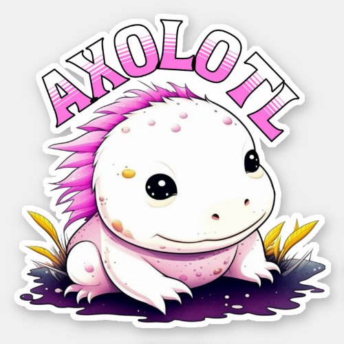 Cute Kawaii Axolotl  Sticker