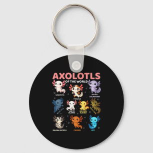 Cute Kawaii Axolotls Of The World Funny Axolotl Ty Keychain