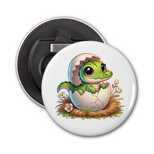 Cute Kawaii Baby Alligator Hatching Baby Shower  Bottle Opener