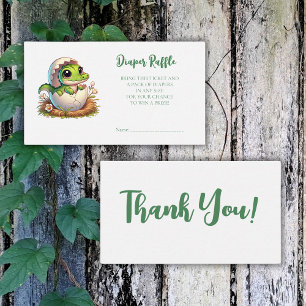 Cute Kawaii Baby Alligator Hatching Baby Shower Enclosure Card