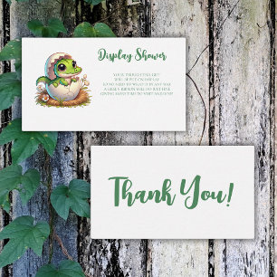 Cute Kawaii Baby Alligator Hatching Baby Shower Enclosure Card