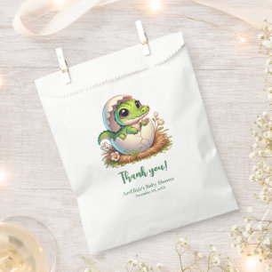 Cute Kawaii Baby Alligator Hatching Baby Shower Favor Bag