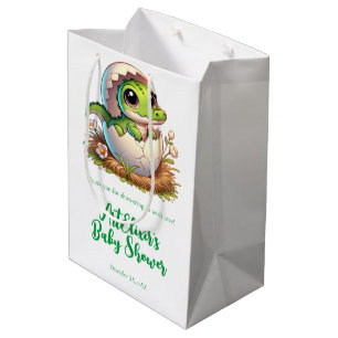 Cute Kawaii Baby Alligator Hatching Baby Shower Medium Gift Bag