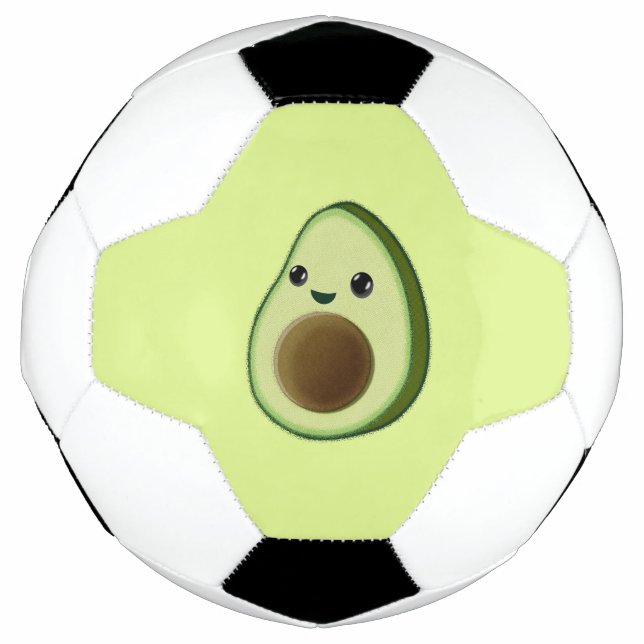 Cute Kawaii Baby Avocado Drawing Soccer Ball (Front)