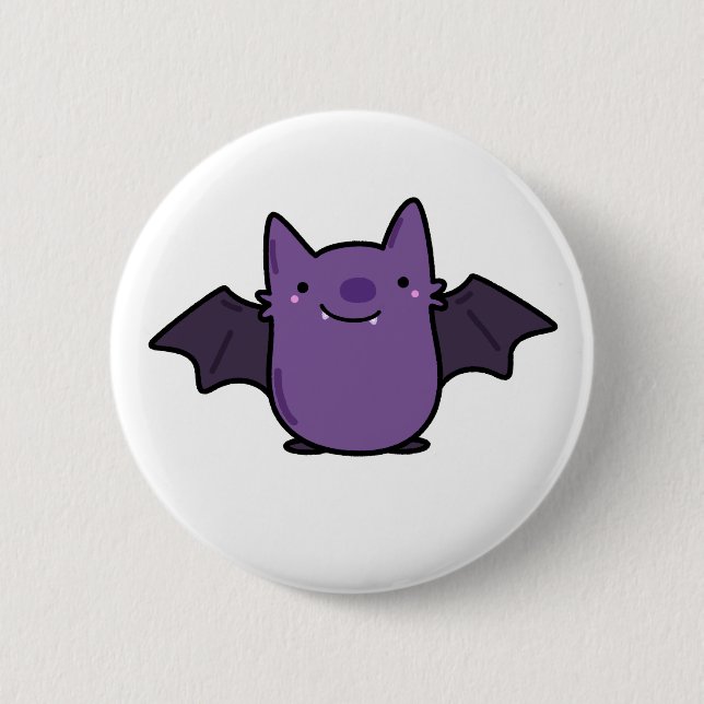Cute Kawaii Baby Bat Button (Front)
