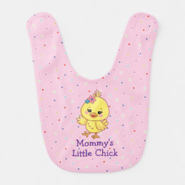 Cute Kawaii Baby Chick Personalized Bib