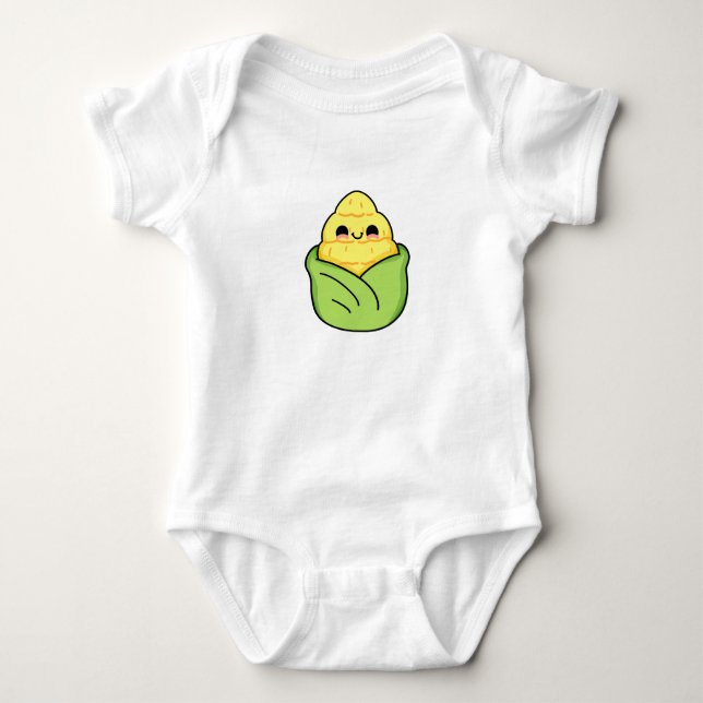 Cute Kawaii Baby Corn Bodysuit (Front)