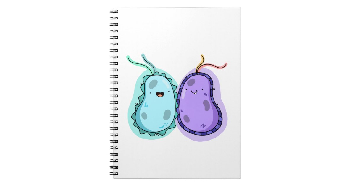 Cute Kawaii Bacteria Notebook | Zazzle