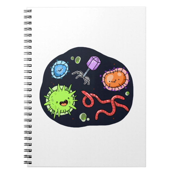 Cute Kawaii Bacteria Notebook | Zazzle.com