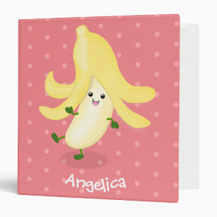 Cute kawaii banana cartoon 3 ring binder