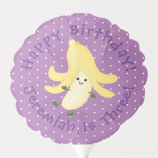Cute kawaii banana cartoon balloon (Front)