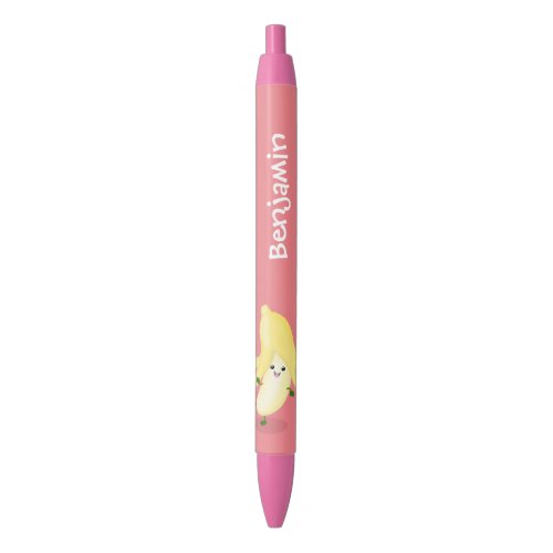 Cute kawaii banana cartoon black ink pen