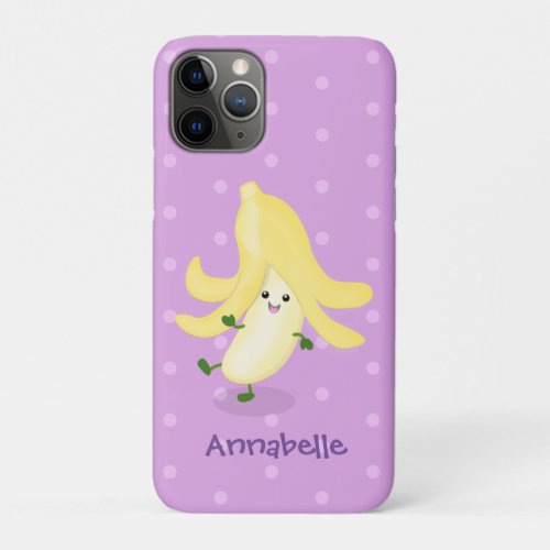 Cute kawaii banana cartoon iPhone 11 pro case