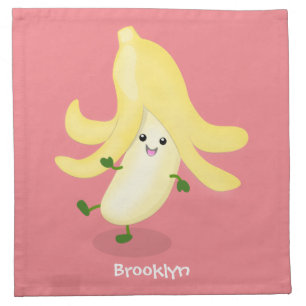 Cute kawaii banana cartoon cloth napkin