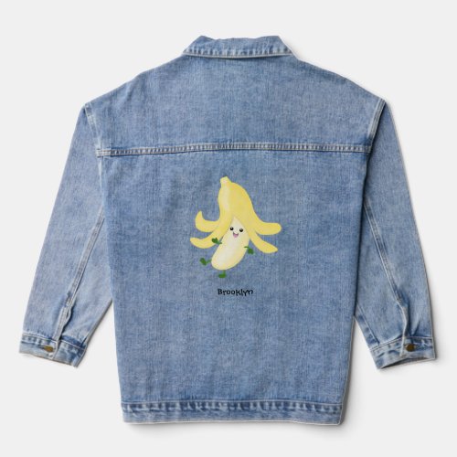 Cute kawaii banana cartoon denim jacket