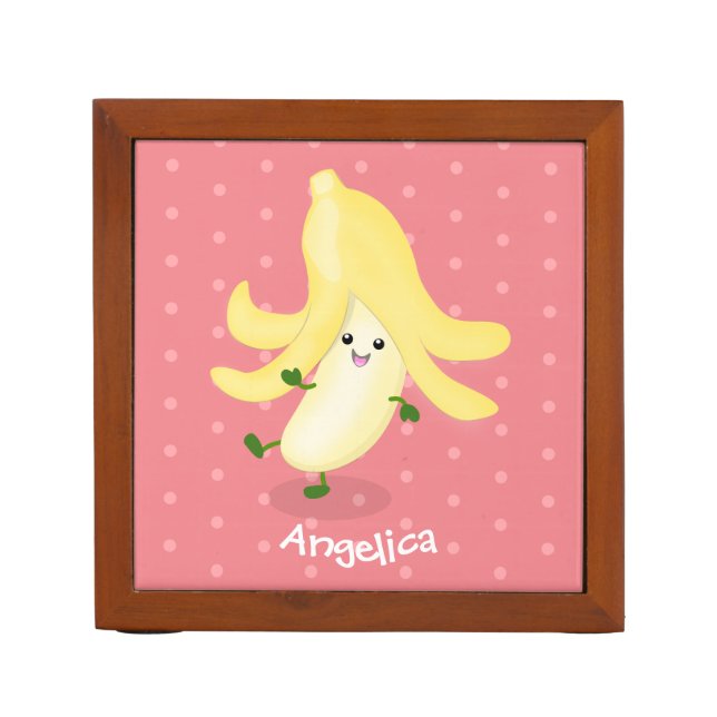 Cute kawaii banana cartoon desk organizer (Front)