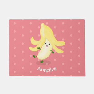 Cute kawaii banana cartoon doormat