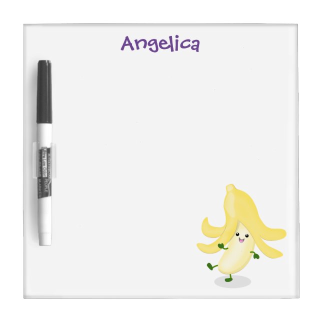 Cute kawaii banana cartoon dry erase board (Front)