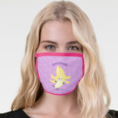 Cute kawaii banana cartoon face mask (Worn Her)