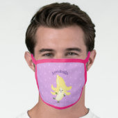Cute kawaii banana cartoon face mask (Worn Him)