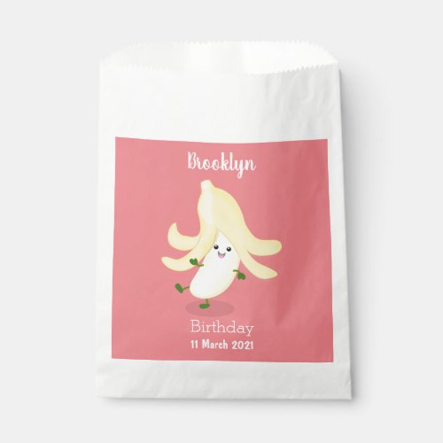 Cute kawaii banana cartoon favor bag