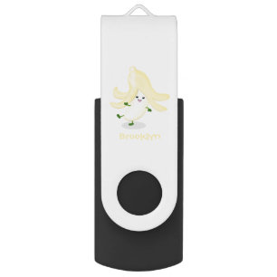 Cute kawaii banana cartoon flash drive