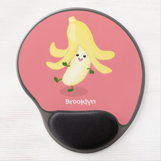 Cute kawaii banana cartoon gel mouse pad (Front)