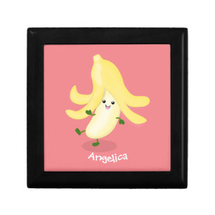 Cute kawaii banana cartoon gift box