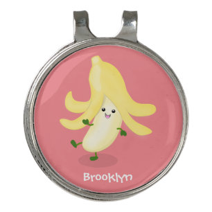 Cute kawaii banana cartoon golf hat clip