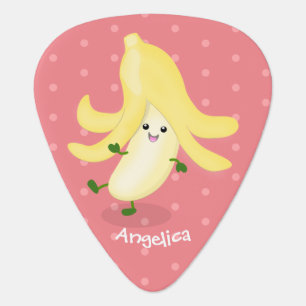 Cute kawaii banana cartoon  guitar pick