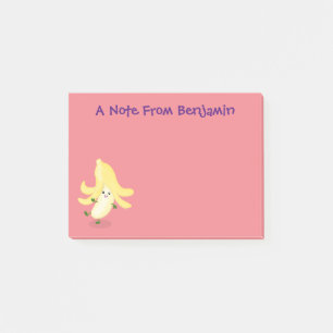 Cute kawaii banana cartoon illustration post-it notes