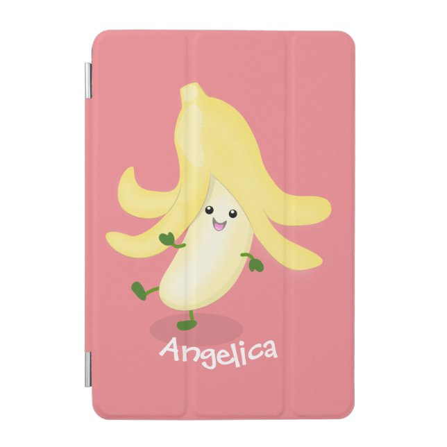 Cute kawaii banana cartoon iPad mini cover (Front)