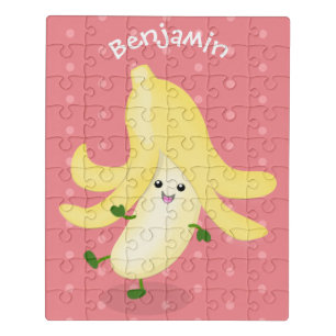 Cute kawaii banana cartoon jigsaw puzzle