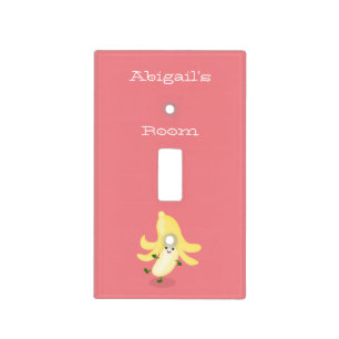 Cute kawaii banana cartoon light switch cover