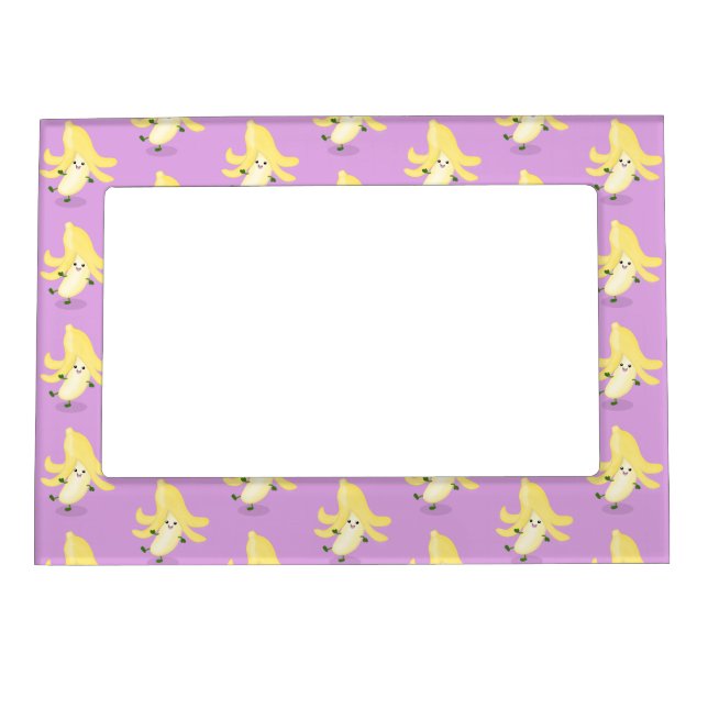 Cute kawaii banana cartoon magnetic frame (Front)