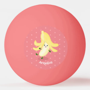 Cute kawaii banana cartoon ping pong ball