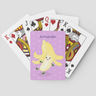 Cute kawaii banana cartoon poker cards