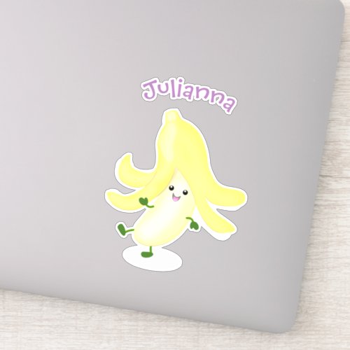 Cute kawaii banana cartoon sticker