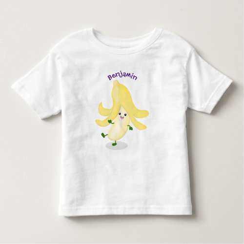 Cute kawaii banana cartoon toddler t_shirt