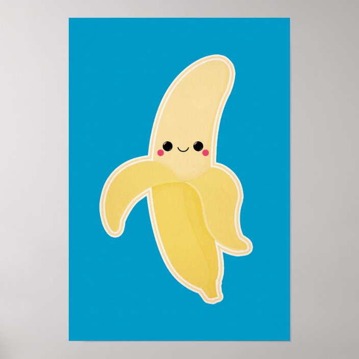 Cute Kawaii Banana Poster