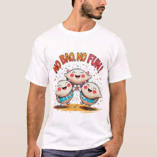 Cute Kawaii Bao Buns Holding Hands – Fun Food Art T-Shirt