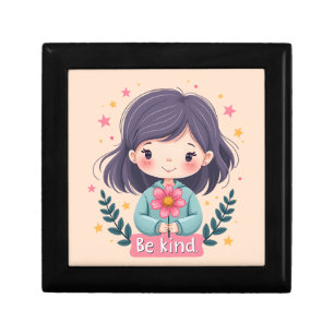 Cute Kawaii "Be Kind" Illustration Gift Box