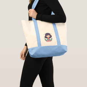 Cute Kawaii "Be Kind" Illustration Tote Bag