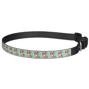 Cute Kawaii Beagle with Hearts Playful Dog Art Pet Collar