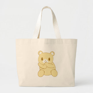 Cute Kawaii Bear Cub Large Tote Bag