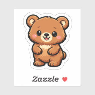 Cute Kawaii Bear Woodland Animal Sticker